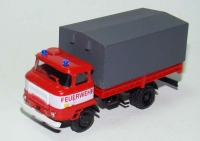 IFA пожарный автомобиль серый тент, КУМ 477 1:87