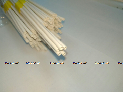 Труба круглая пластиковая 3х500мм цвет белый