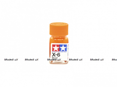 Краска глянцевая эмалевая (Orange gloss), Tamiya X-6