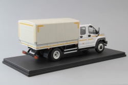 Газон NEXT C42R31 бортовой с тентом серибристый/серый , НАП Н231 1:43