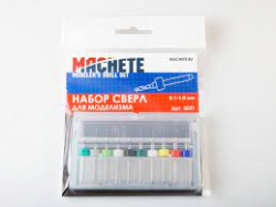 Набор сверл для моделизма 0.1-1.0 мм., MACHETE