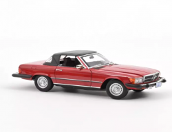Mercedes Benz 450 SL (US version) 1979, Red, 183729, Norev 1:18