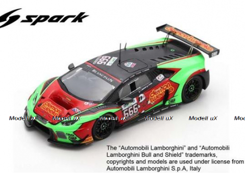 Lamborghini Huracan GT3 No.666 Barwell Motorsport 24H Spa 2016 J. Minshaw - P. Keen - O. Gavin - J. Osborne, SB294, Spark 1:43