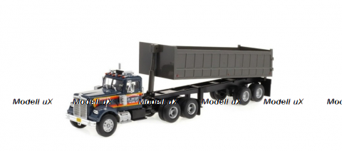 Western Star 4864 Tipper Quarries LKN,  1970, grey blue, Semi-Remorque Americans # 8, Altaya 1:43