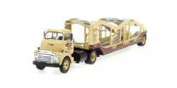 GMC 950 COE Car Hauler Fleet Carrier Corp,  1954,  beige brown, Semi-Remorque Americans # 11, Altaya 1:43
