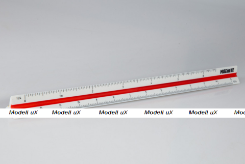 Трехгранная линейка 6 масштабов: 1:24, 1:35, 1:43, 1:48, 1:72, 1:144,0075, MACHETE