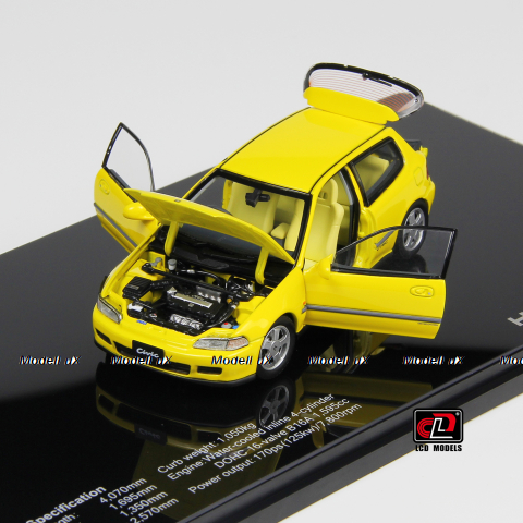 Honda Civic SiR II (EG6), Yellow, LCD43010, LCD 1:43