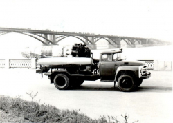 Зил-130 АГВТ, Новосибирск, 1965г. с поворотным мостом, TruckTyr 1:43