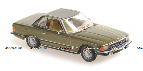 Mercedes-Benz 350 SL Cabriolet Hardtop (R 107),1974, gold ,940033450 , Maxichamps 1:43