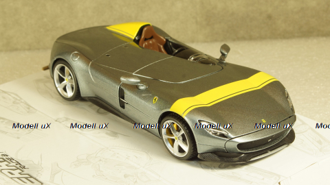 Ferrari Monza SP1 Metallic-Grey/Yellow, Burago 1:24