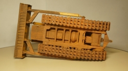 Бульдозер гидравлический Т180 с отвалом, с элементами старения, ТРЭКС 1:43