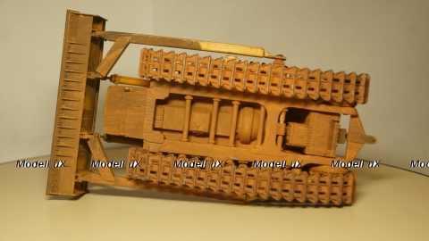 Бульдозер гидравлический Т180 с отвалом, с элементами старения, ТРЭКС 1:43