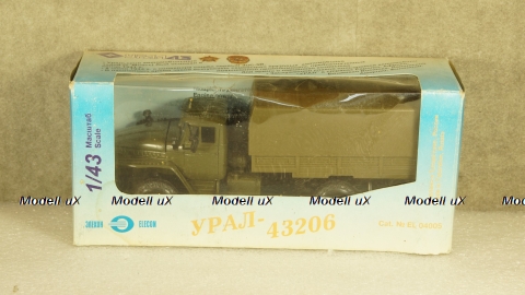 Урал-43206 бортовой с тентом хаки, Элекон 1:43
