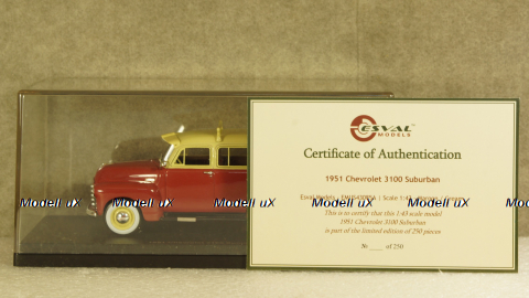 Chevrolet 3100 Suburban Maroon & Cream 1951, EMUS43085A, ESVAL Model 1:43