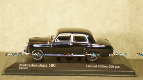 Mercedes 180 W120 Ponton 1955 black, 943033103, Minichamps 1:43