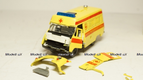 УАЗ 452 В Скорая помощь, чума, 1:43