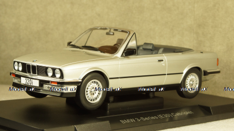 BMW 320i (E30) Convertible Silver 1985, 18152, MCG 1:18