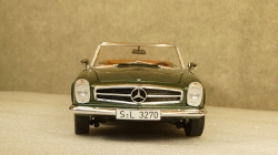 Mercedes 280 SL W113 со сьемным тентом 1966 greenmetallic, Schuco 1:18