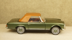 Mercedes 280 SL W113 со сьемным тентом 1966 greenmetallic, Schuco 1:18