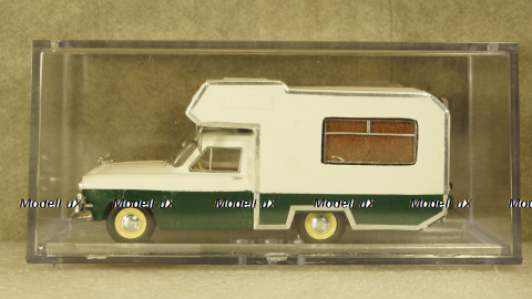 Газ-21 кемпинг, первая серия бело/зеленый, Алник43 1:43