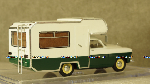 Газ-21 кемпинг, первая серия бело/зеленый, Алник43 1:43