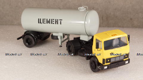 МАЗ 5337 1978г. с п/прицепом цементовоз ТЦ-15 , Viko models 1:43