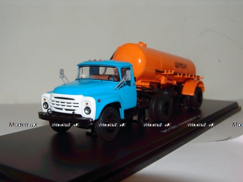 ЗИЛ 130В1 (поздний) + полуприцеп ТЦ-4 Цемент (оранжевый), SSM7006