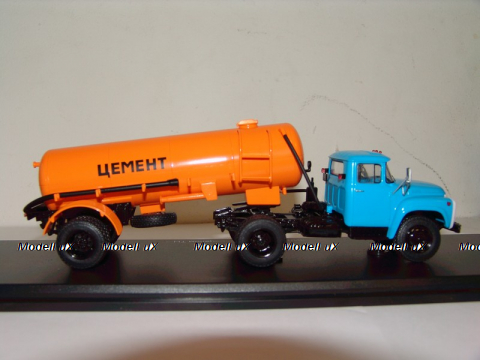 ЗИЛ 130В1 (поздний) + полуприцеп ТЦ-4 Цемент (оранжевый), SSM7006
