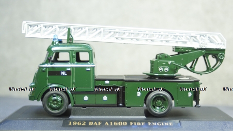 DAF A1600 fire engine NL 1962 darkgreen, Yat Ming 1:43