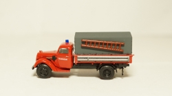 Ford 955T борт с тентом пожарный, Herpa/КУМ 1:87 