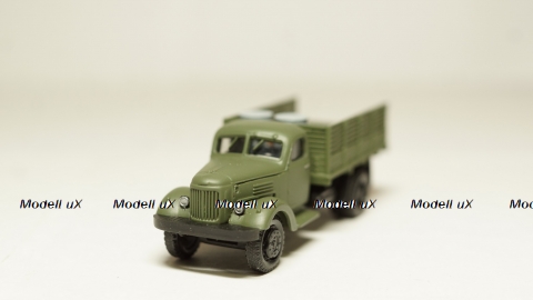 Зил 164 высокий борт с грузом бочки, ящики, хаки, Herpa 1:87 
