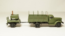 Зис 150 борт с прицепом полевая кухня хаки, Herpa 1:87 