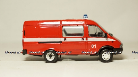 Газ 3221 Газель, пожарная 01, Агат 1:43