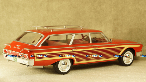 Ford Country Squire with roof railing 1960 red, 18074, Model Car Group 1:18