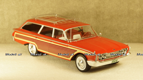 Ford Country Squire with roof railing 1960 red, 18074, Model Car Group 1:18