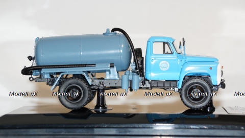 АНМ-53А Ассенизаторная машина на шасси Газ-53А 1989 г. Голубой/серый, 105327,  DiP Models 1:43