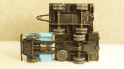 Зил 4331 бортовой с прицепом синий/черный, з-д Вега 1:43