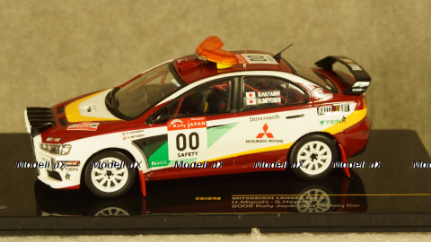 Mitsubishi Lancer Evo X #00 H.Miyoshi/S.Hayashi Rally Japan Safety car 2008, KB1048, IXO 1:43