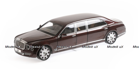 Bentley Mulsanne Grand Limousine By Mulliner 2017 Light Claret Over Claret, ALM830603, Almost Real 1:18