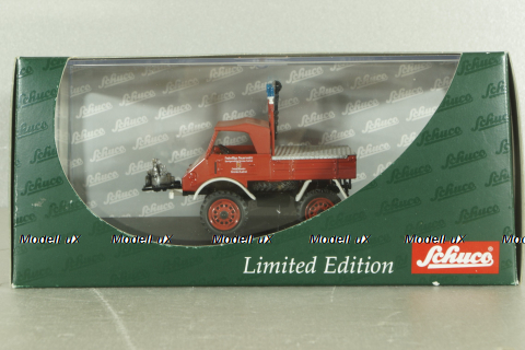 Mercedes Unimog 401 flatbed truck 4x4 Freiwillige Feuerwehr, 03118, Schuco 1:43