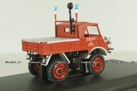 Mercedes Unimog 401 flatbed truck 4x4 Freiwillige Feuerwehr, 03118, Schuco 1:43