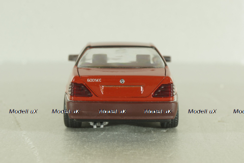 Mercedes 600 SEC Coupe (C140) 1992, red, 1270, Schabak 1:43