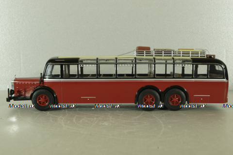 Mercedes O 10000 bus, red, AUTOBUS DAL MONDO #2, Hachette 1:43 