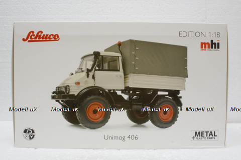 Mercedes Unimog 406, grey, 450044600, Schuco  1:18