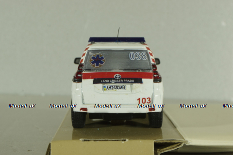 Toyota Prado 150 Медична допомога, білий, SAL003, Salah43 1:42