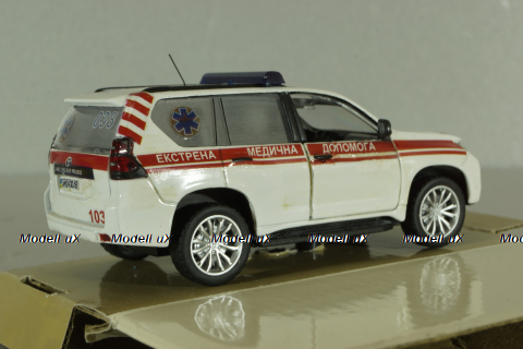 Toyota Prado 150 Медична допомога, білий, SAL003, Salah43 1:42