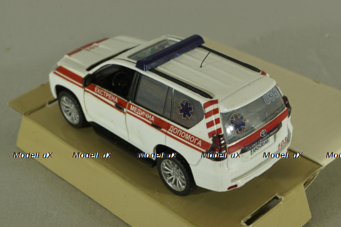 Toyota Prado 150 Медична допомога, білий, SAL003, Salah43 1:42