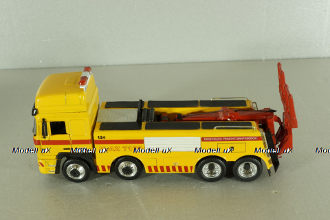 Краз-7133 эвакуатор, желтый, SAL001, Salah43 1:43