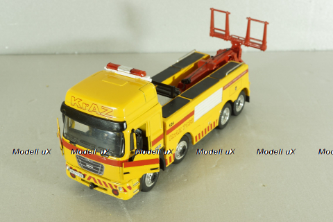 Краз-7133 эвакуатор, желтый, SAL001, Salah43 1:43