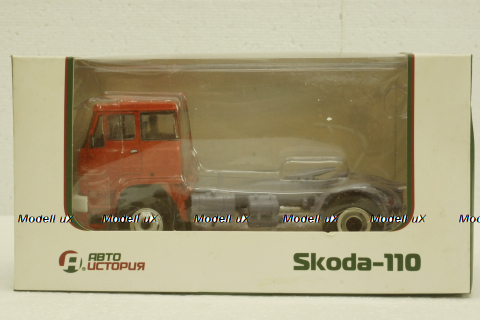 Skoda-110 тягач, красный, АвтоИстория 1:43